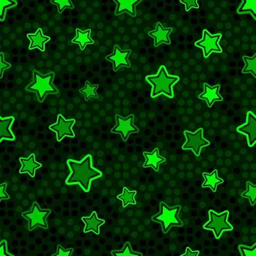 Seamless graphic pattern with simple geometric shape of the stars Stock Illustration