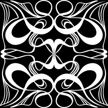 Seamless graphic pattern, tile with abstract geometric white ornament Stock Illustration