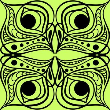 Seamless graphic pattern, tile with abstract geometric black ornament Stock Illustration