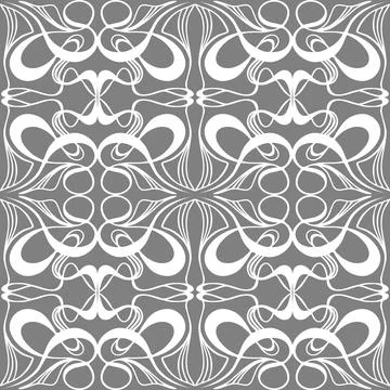 Seamless graphic pattern, tile with abstract geometric white ornament Stock Illustration