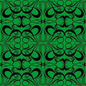 Seamless graphic pattern, tile with abstract geometric black ornament on ol.. Stock Illustration