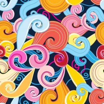 Seamless graphic pattern of waves イラスト素材