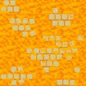 Seamless grass texture with old stone tiles Illustrazione stock