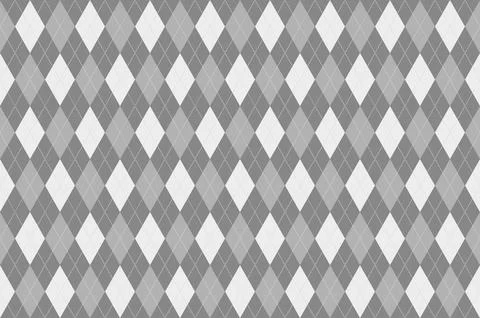 Seamless gray argyle pattern. Diamond shapes background. Vector Stock Illustration