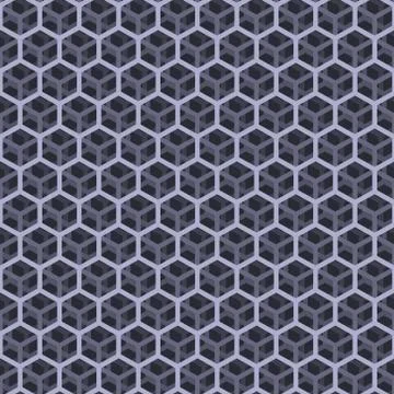 Seamless Gray Cube Pattern 스톡 일러스트