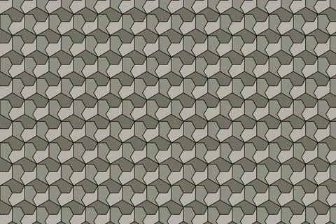 Seamless gray isometric cube pattern background Illustrazione stock