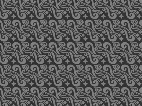 Seamless gray ornamental pattern with abstract design Stock Illustration
