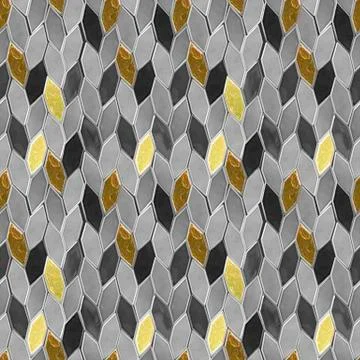 Seamless gray pattern made of precious shiny tiles, ceramic Stock Illustration