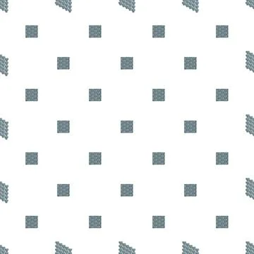 Seamless gray square cobblestone pattern on white background Stock Illustration