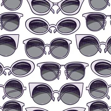 Seamless gray sunglasses Stock Illustration