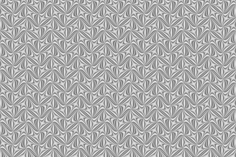 Seamless gray symmetrical abstract pattern on white background, texture Stock Illustration