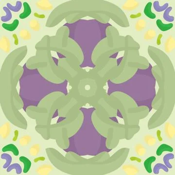 Seamless green and purple pattern Stock Illustration