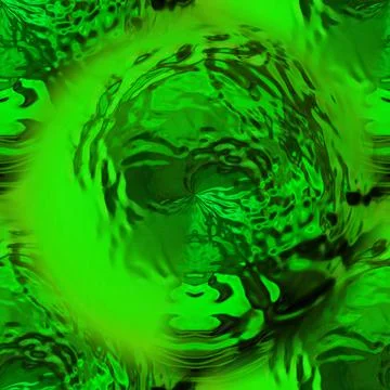Seamless green background with liquid textures. Beautiful wavy abstraction.  Stock Illustration