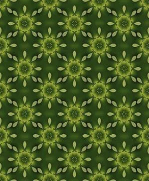 Seamless green background with star patterns Stock Illustration