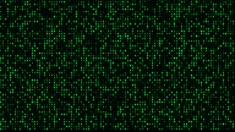 Seamless Green Binary Grid Pattern - Abstract Digital Background 库存影片 339178011