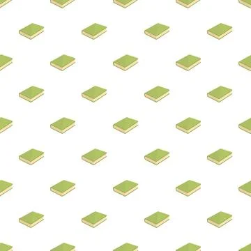 Seamless green book pattern creating an endless background Illustrazione stock
