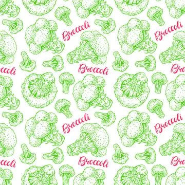 Seamless green broccoli Stock-Illustration