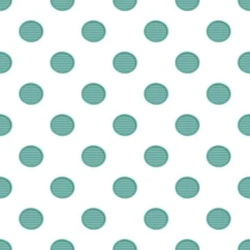 Seamless green circles pattern on white background 库存插图