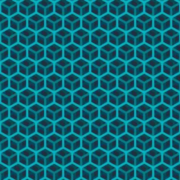 Seamless Green Cube Pattern Illustrazione stock