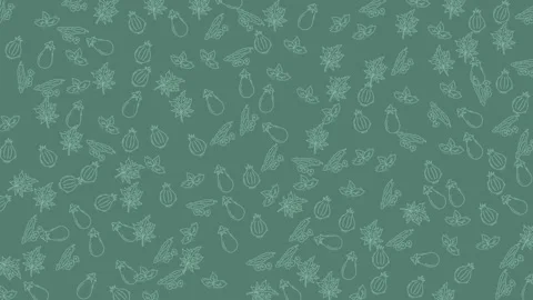 Seamless green floral pattern with delicate botanical outlines perfect for .. 스톡 동영상 336830531