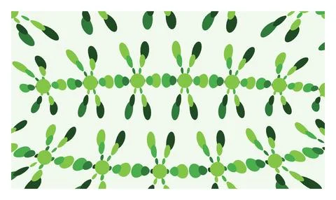 Seamless green floral pattern with a simple and fresh design ideal for natu.. Illustrazione stock