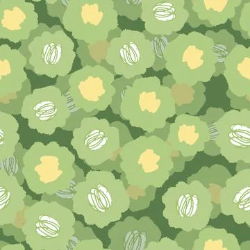 Seamless green flower pattern  background , greeting card or fabric Stock Illustration