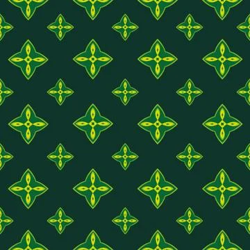Seamless green geometric pattern イラスト素材