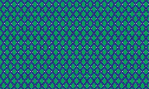 Seamless green geometric square pattern with retro decorative design Illustrazione stock