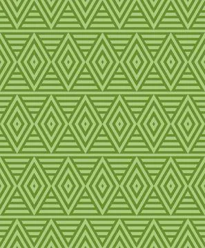 Seamless green grid pattern with repeating geometric triangles Illustrazione stock