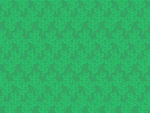 Seamless green leaf pattern for eco-friendly packaging and wallpaper Stock Illustration