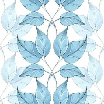 Seamless green leaf pattern Stock Illustration
