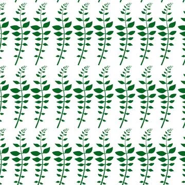 Seamless Green Leaf Pattern Stock Illustration