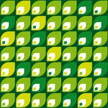 Seamless green leaf simple background. Repetitive pattern. Illustrazione stock