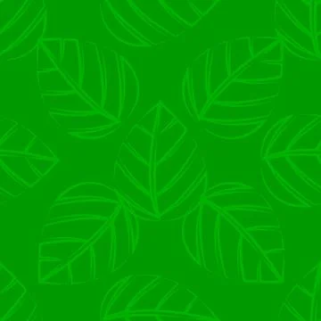 A seamless green leafs tile Stock Illustration
