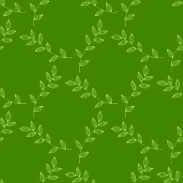 Seamless green leaves background Stock Illustration
