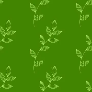 Seamless green leaves background Stock Illustration