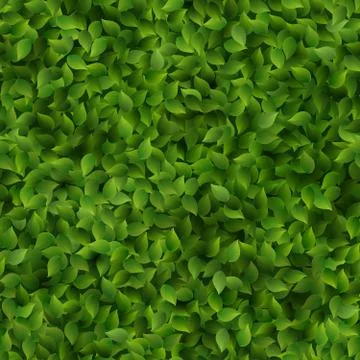 Seamless green leaves pattern spring or summer fresh background. EPS 10 Stockillustratie