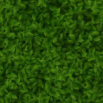 Seamless green leaves pattern spring or summer fresh background. EPS 10 Stock Illustration