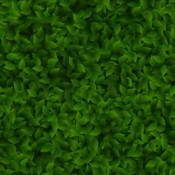 Seamless green leaves pattern spring or summer fresh background. EPS 10 Illustrazione stock