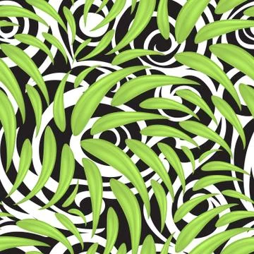 Seamless green pattern on a black abstract background background. Stock-Illustration