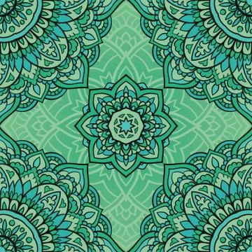 Seamless green pattern. Stock Illustration