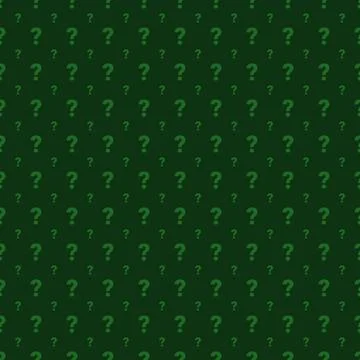 Seamless green pattern question mark Stock Illustration