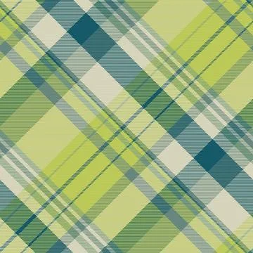 Seamless green plaid pattern vector. This elegant tartan fabric background in Illustrazione stock