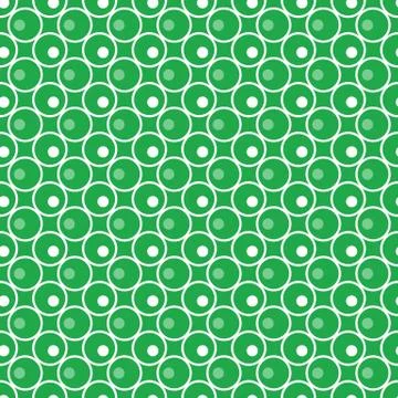 Seamless Green Polka Dot Background Vector イラスト素材