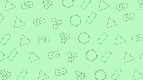 Seamless green screen pattern animation with geometric shapes and stars, ch.. Stock Footage 328563074