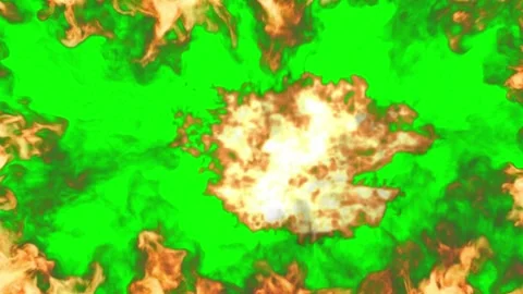 Seamless green screen video with burning fire effects Видео 337819850