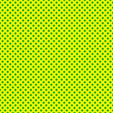 Seamless green small square boxes on yellow background Stock Illustration