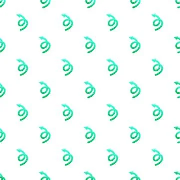 Seamless green spiral arrow pattern repeating background Illustrazione stock