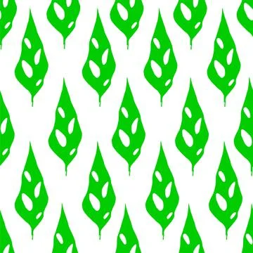 Seamless green symmetrical repeat pattern on white background, texture 스톡 일러스트
