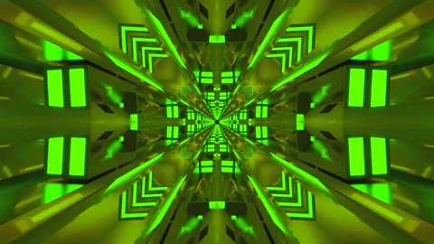 Seamless green tunnel video loop creating hypnotic visuals for screensaver .. Stock Footage 321320695